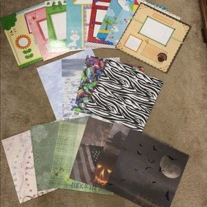 Scrapbook paper & bike stickers